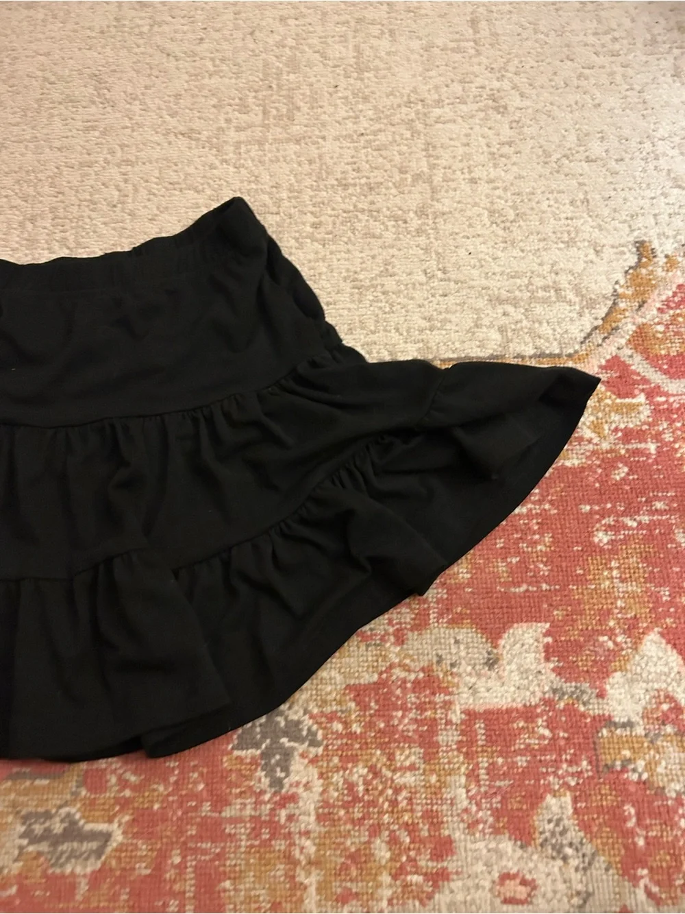 SHEIN Women’s Sz S Minimalist Preppy Black Tiered Mini Tennis Golf Skirt